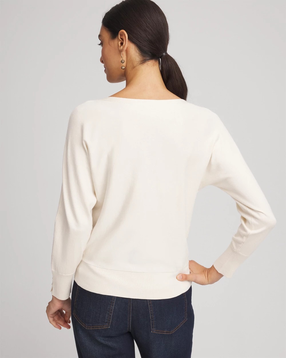 Chico's Clothing Ella Boatneck Pullover Sweater