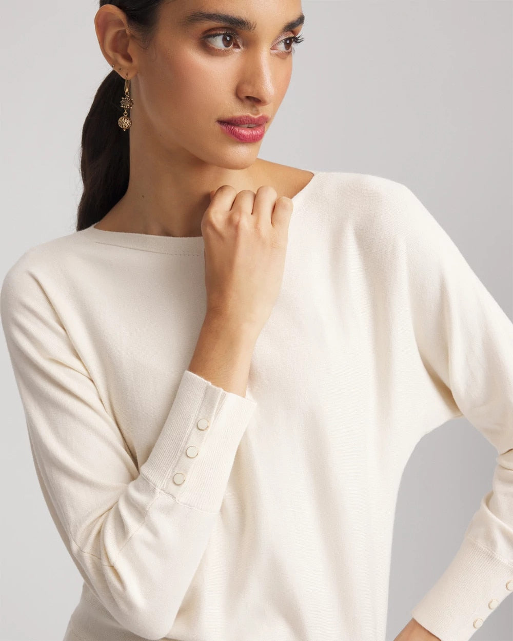 Chico's Clothing Ella Boatneck Pullover Sweater