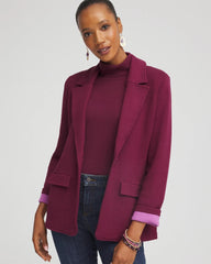 Chico's Clothing Single-Breasted Sweater Blazer