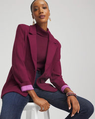 Chico's Clothing Single-Breasted Sweater Blazer