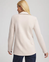 Chico's Clothing Single-Breasted Sweater Blazer