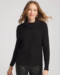 Chico's Clothing Ribbed Cowlneck Sweater