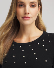 Chico's Clothing Embellished Cashmere Pullover Sweater