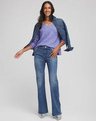 Chico's Clothing Contrast Stitch Detail Pullover