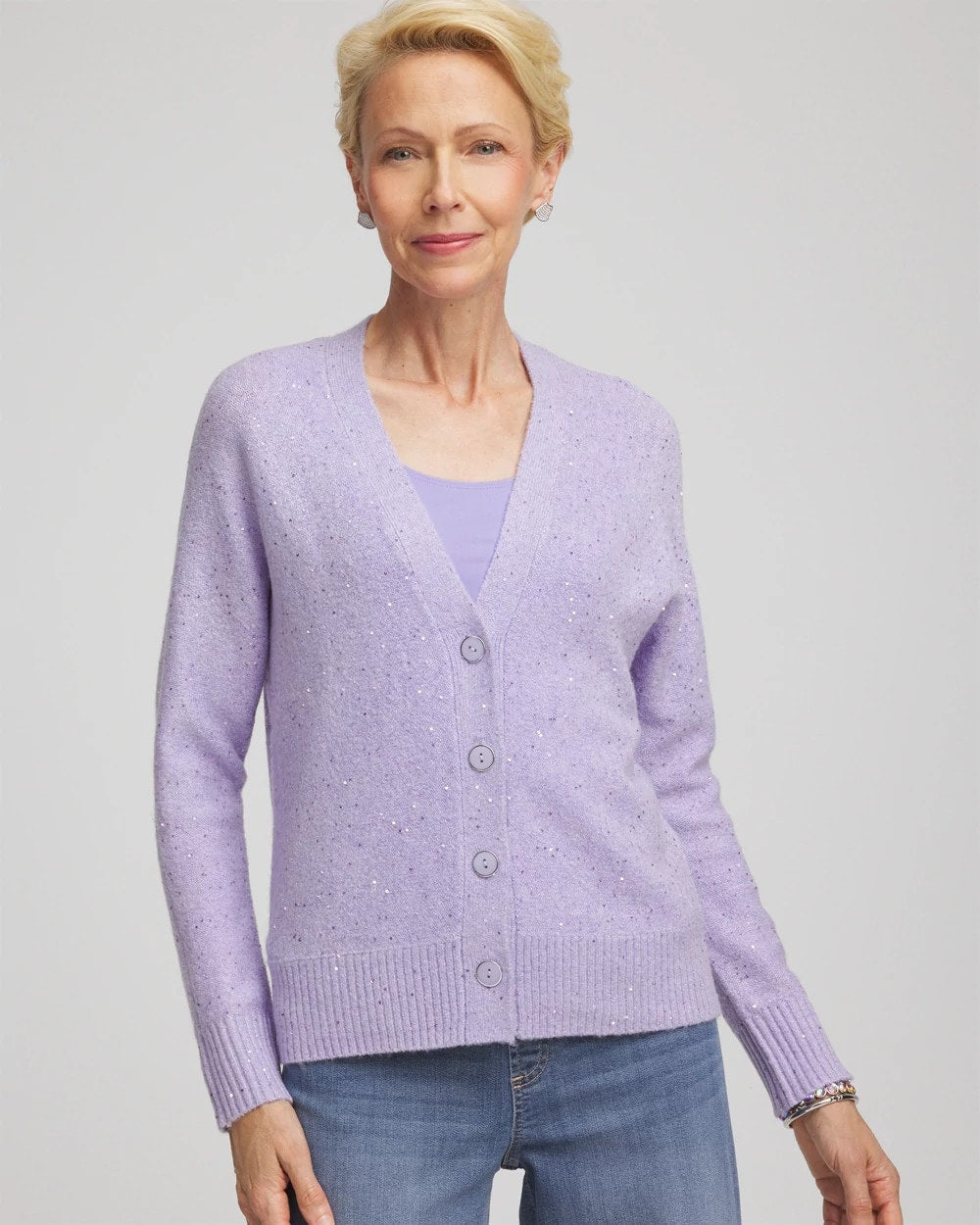 Chico's Clothing Shine Boyfriend Cardigan