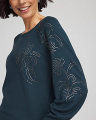 Chico's Clothing Heatset Embroidered Pullover