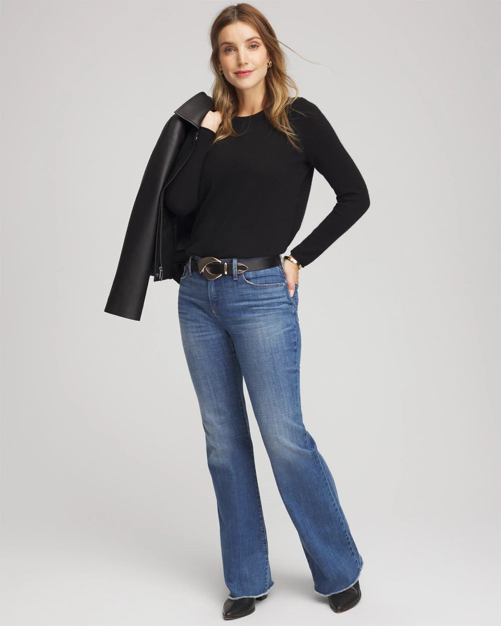 Chico's Clothing Crewneck Cashmere Pullover Sweater