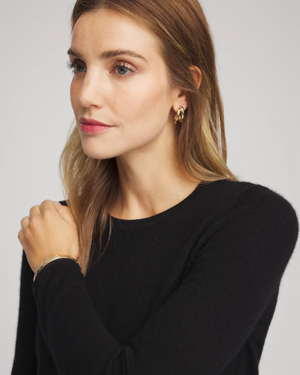 Chico's Clothing Crewneck Cashmere Pullover Sweater