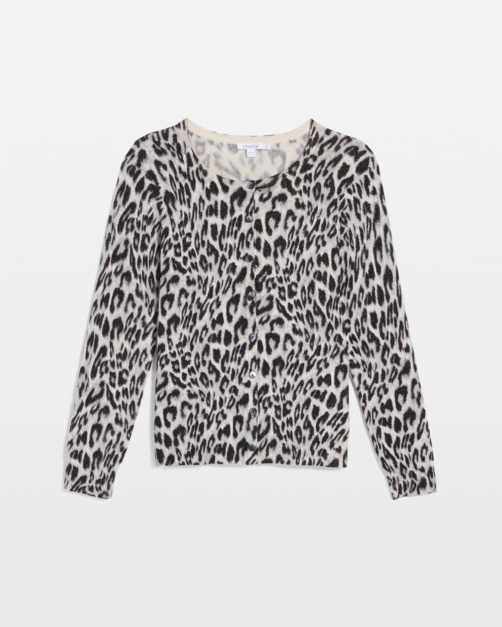 Chico's Clothing Animal Crewneck Cardigan