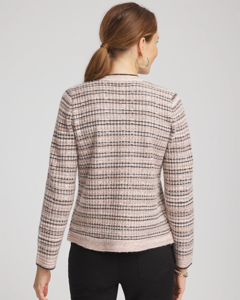 Chico's Clothing Sunset Abstract Sweater Jacket