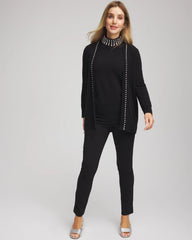Chico's Clothing Cashmere Pearl-Trim Cardigan