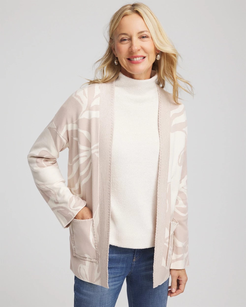 Chico's Clothing Abstract Bloom Cardigan