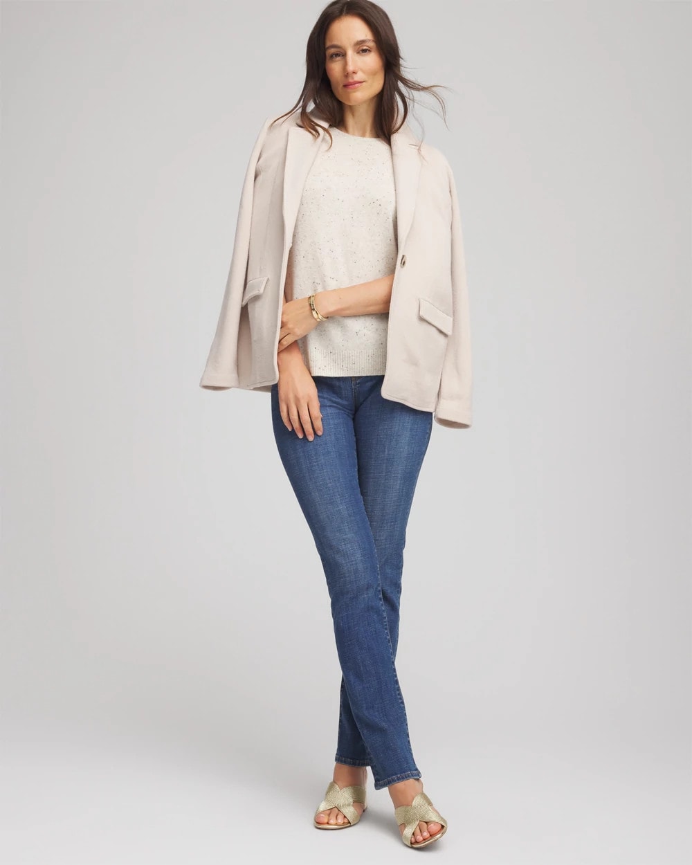 Chico's Clothing Crewneck Cashmere Pullover Sweater