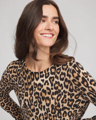 Chico's Clothing Cashmere Animal Long-Sleeve Pullover Sweater