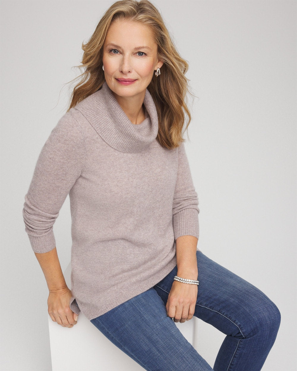 Chico's Clothing Cowlneck Cashmere Pullover Tunic