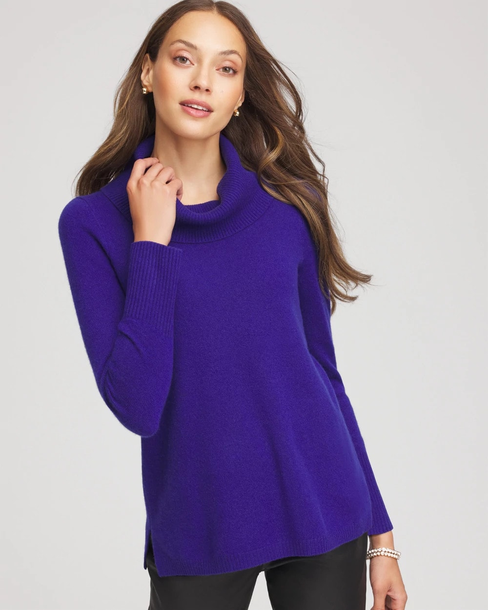 Chico's Clothing Cowlneck Cashmere Pullover Tunic