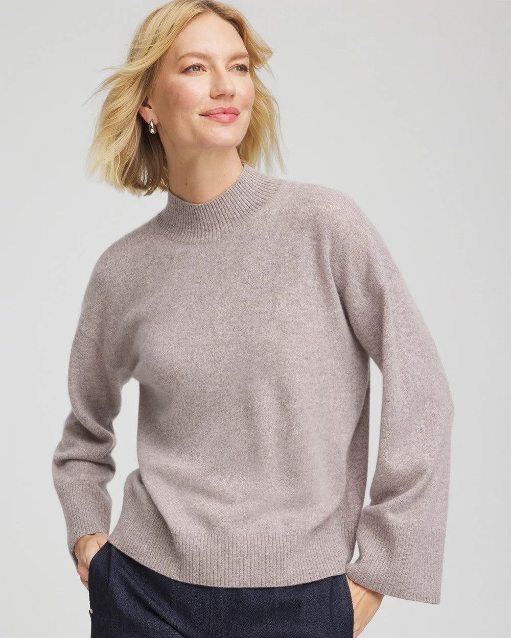 Chico's Clothing Cashmere Mockneck Sweater