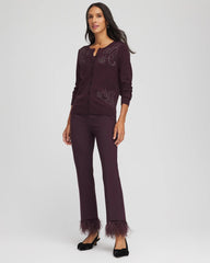 Chico's Clothing Embellished Crewneck Cardigan
