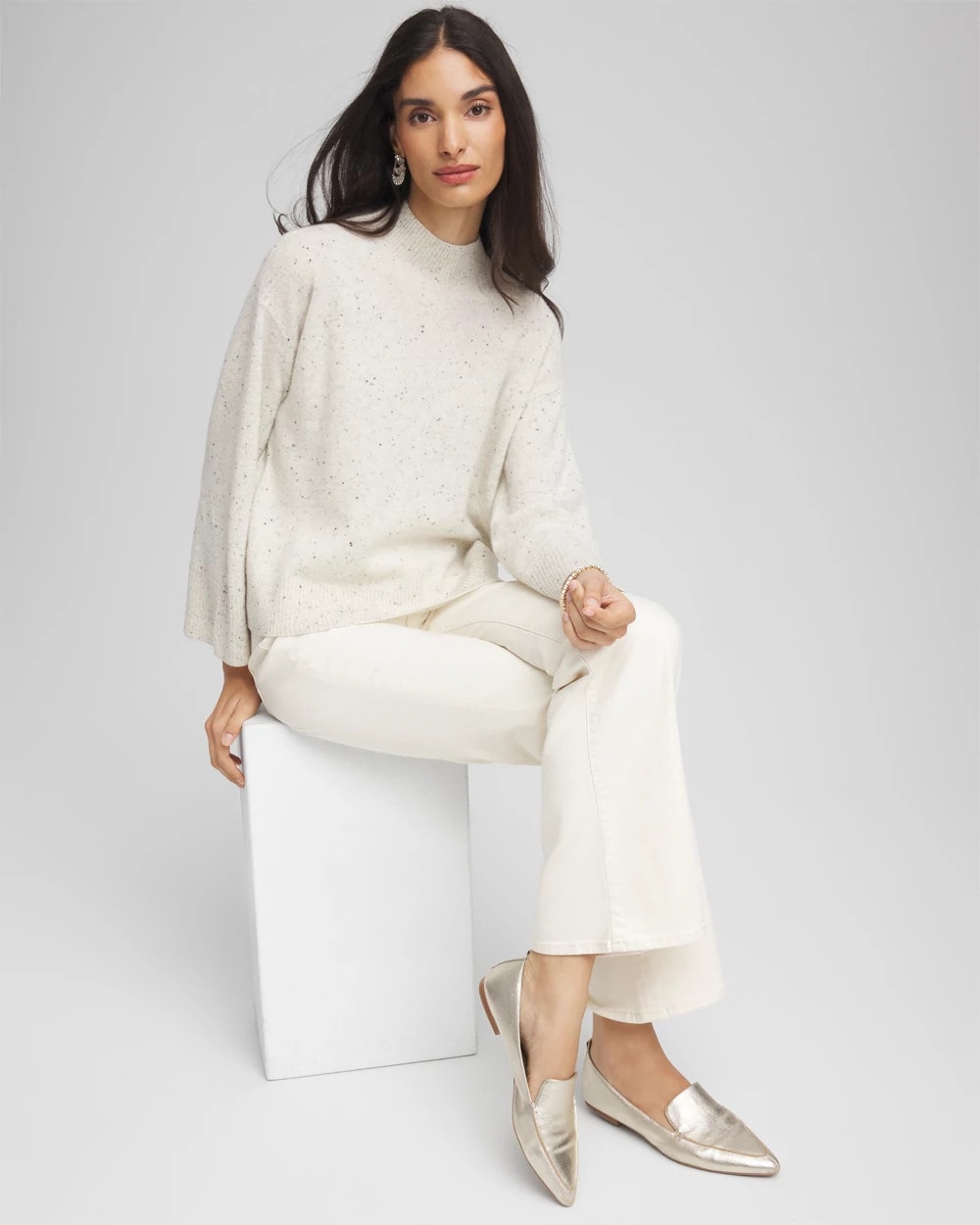 Chico's Clothing Cashmere Mockneck Sweater