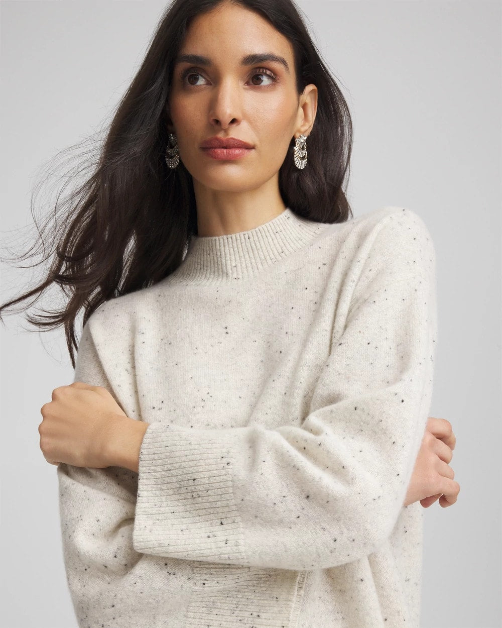Chico's Clothing Cashmere Mockneck Sweater