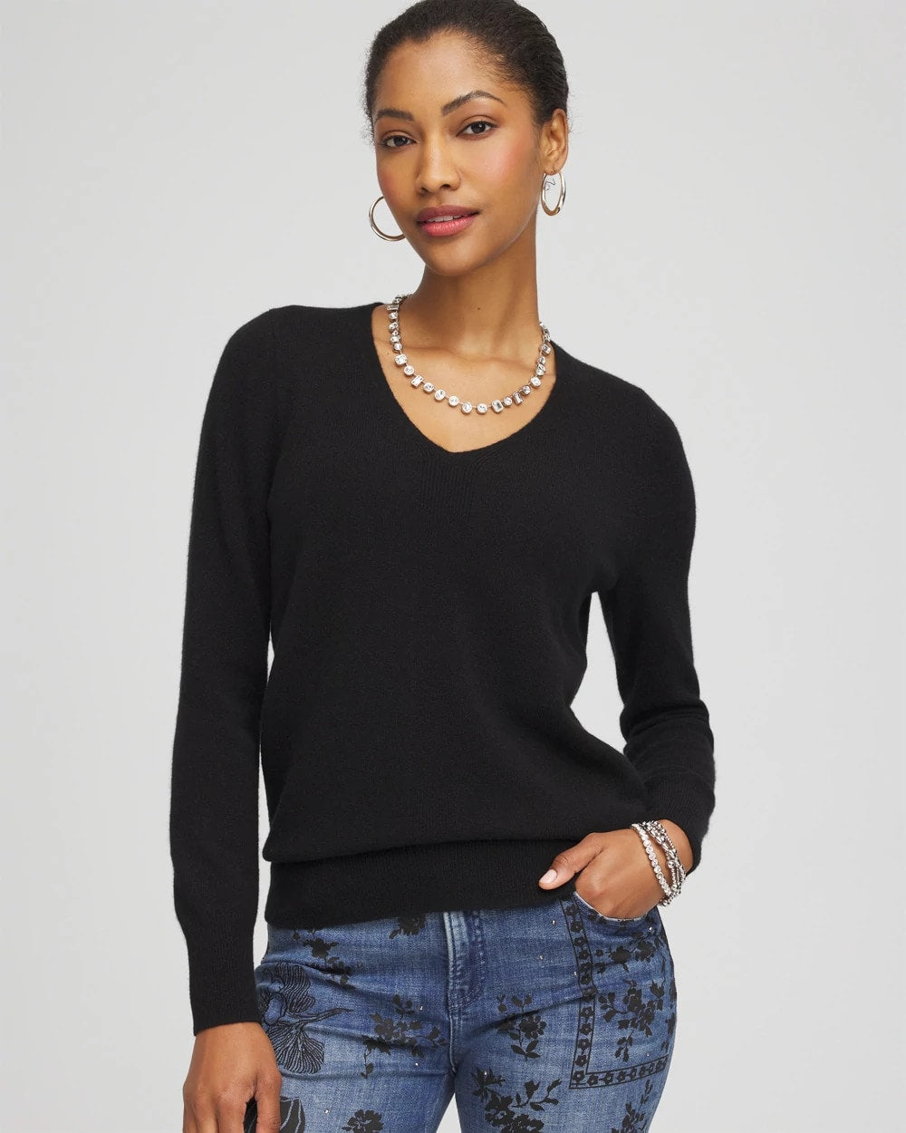 Chico's Clothing Relaxed V-Neck Cashmere Sweater