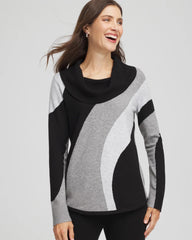 Chico's Clothing Zenergy® Luxe Intarsia Cowlneck Top