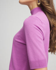 Chico's Clothing Ella Elbow Sleeve Mockneck Sweater