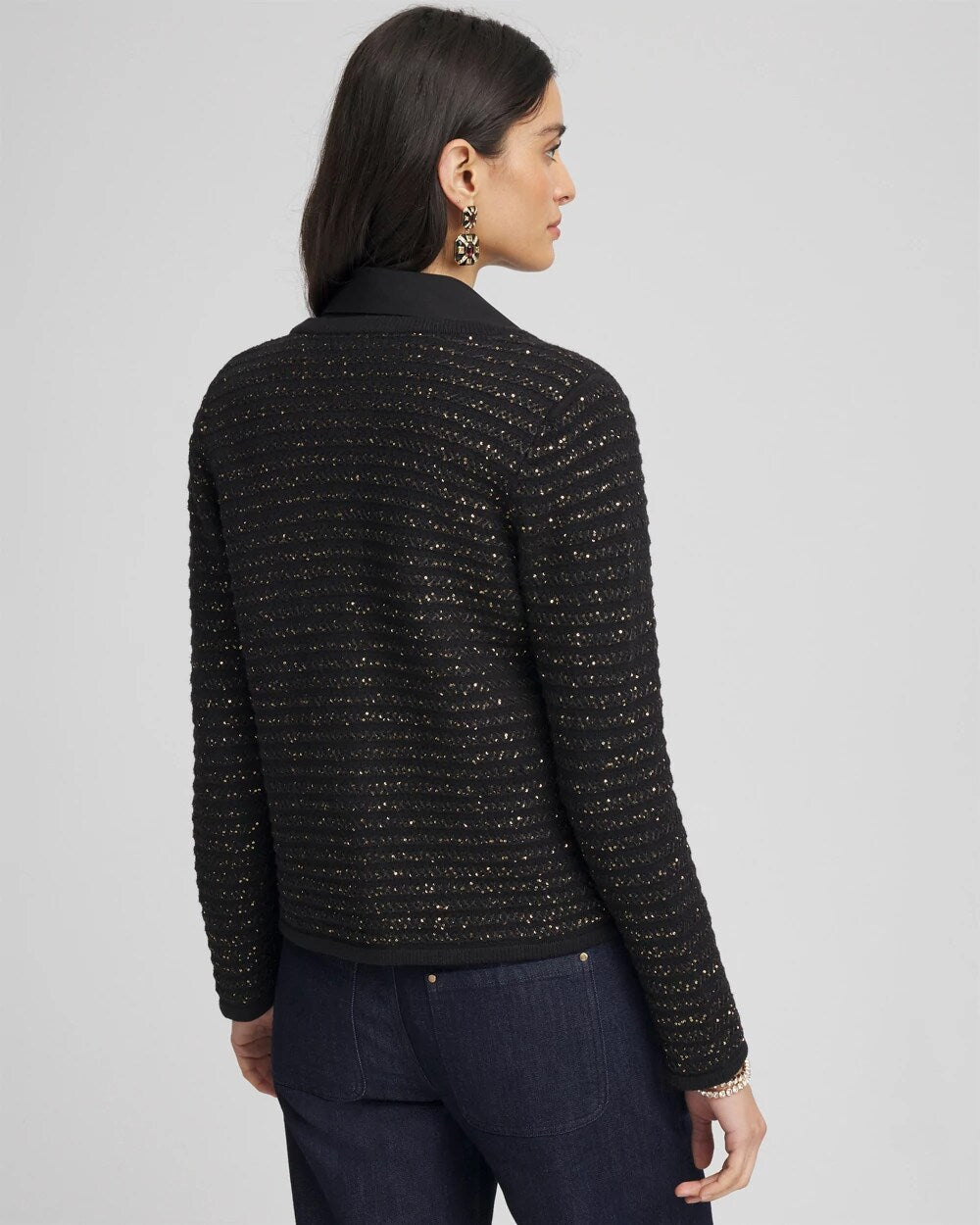 Chico's Clothing Shine Cropped Cardigan