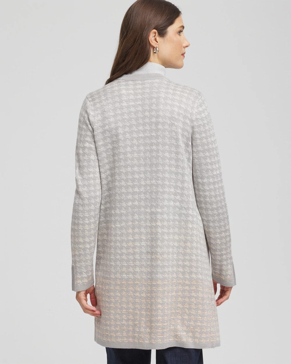 Chico's Clothing Metallic Herringbone Cardigan