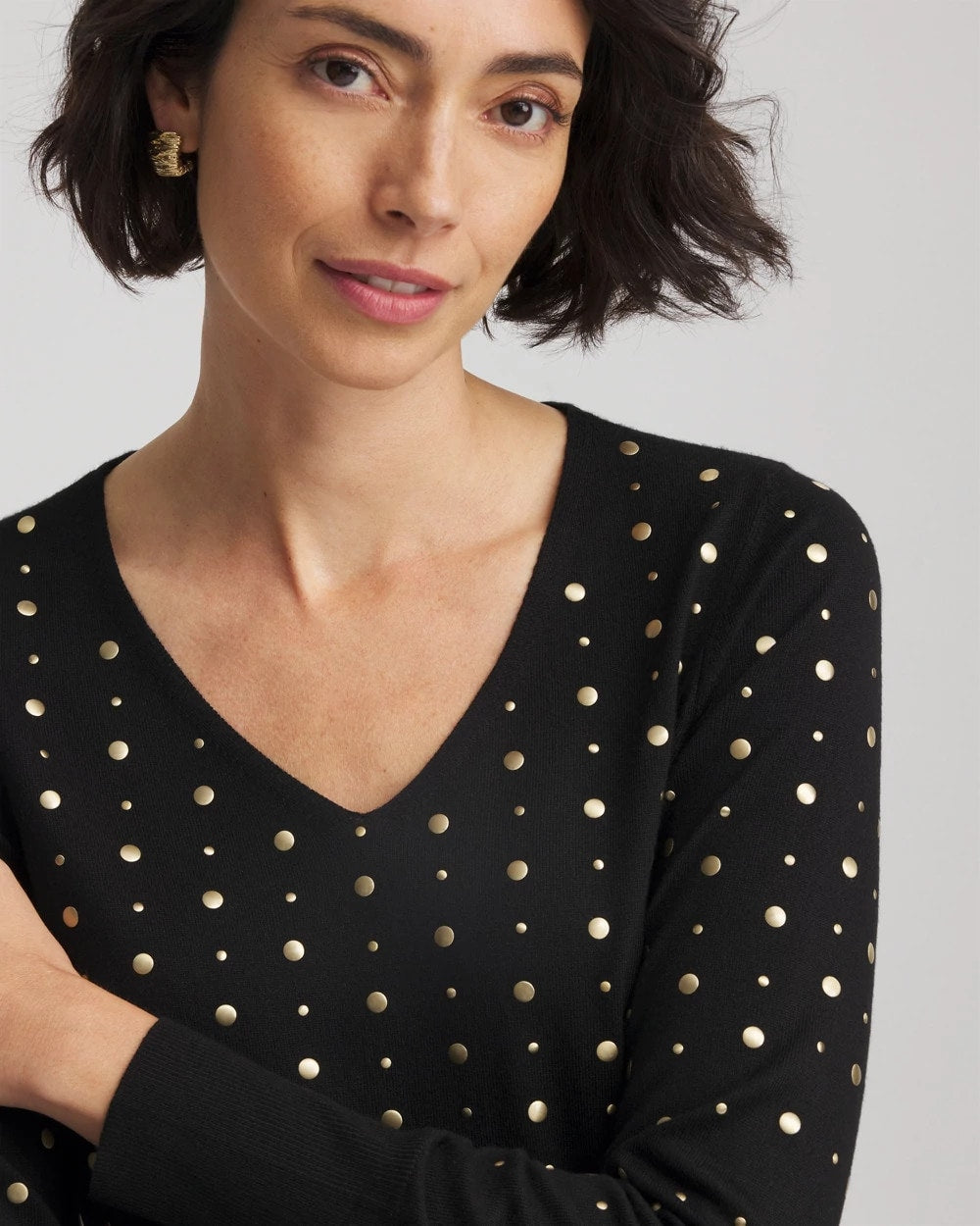 Chico's Clothing Ella Embellished Pullover Sweater