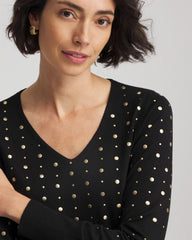 Chico's Clothing Ella Embellished Pullover Sweater