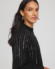 Chico's Clothing Embellished Mockneck Sweater