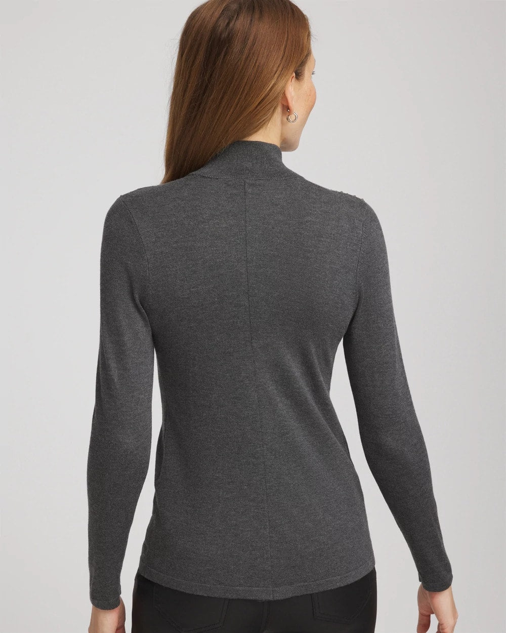 Chico's Clothing Ella Rhinestone Mockneck Sweater