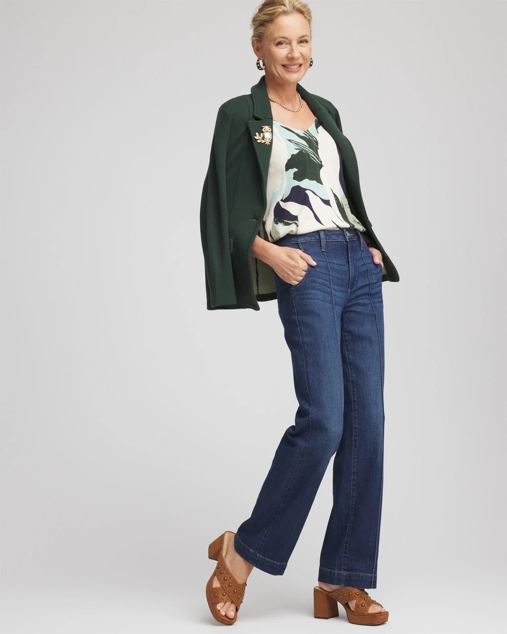 Chico's Clothing Ella La Fleur Pullover Sweater