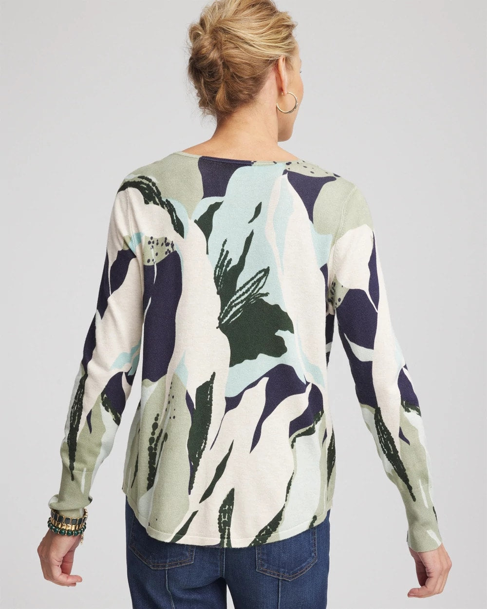 Chico's Clothing Ella La Fleur Pullover Sweater