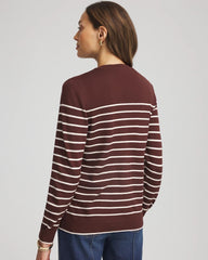 Chico's Clothing Ella Striped Long-Sleeve Cardigan