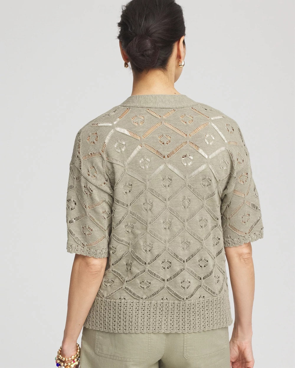 Chico's Clothing Short Button-down Cardigan