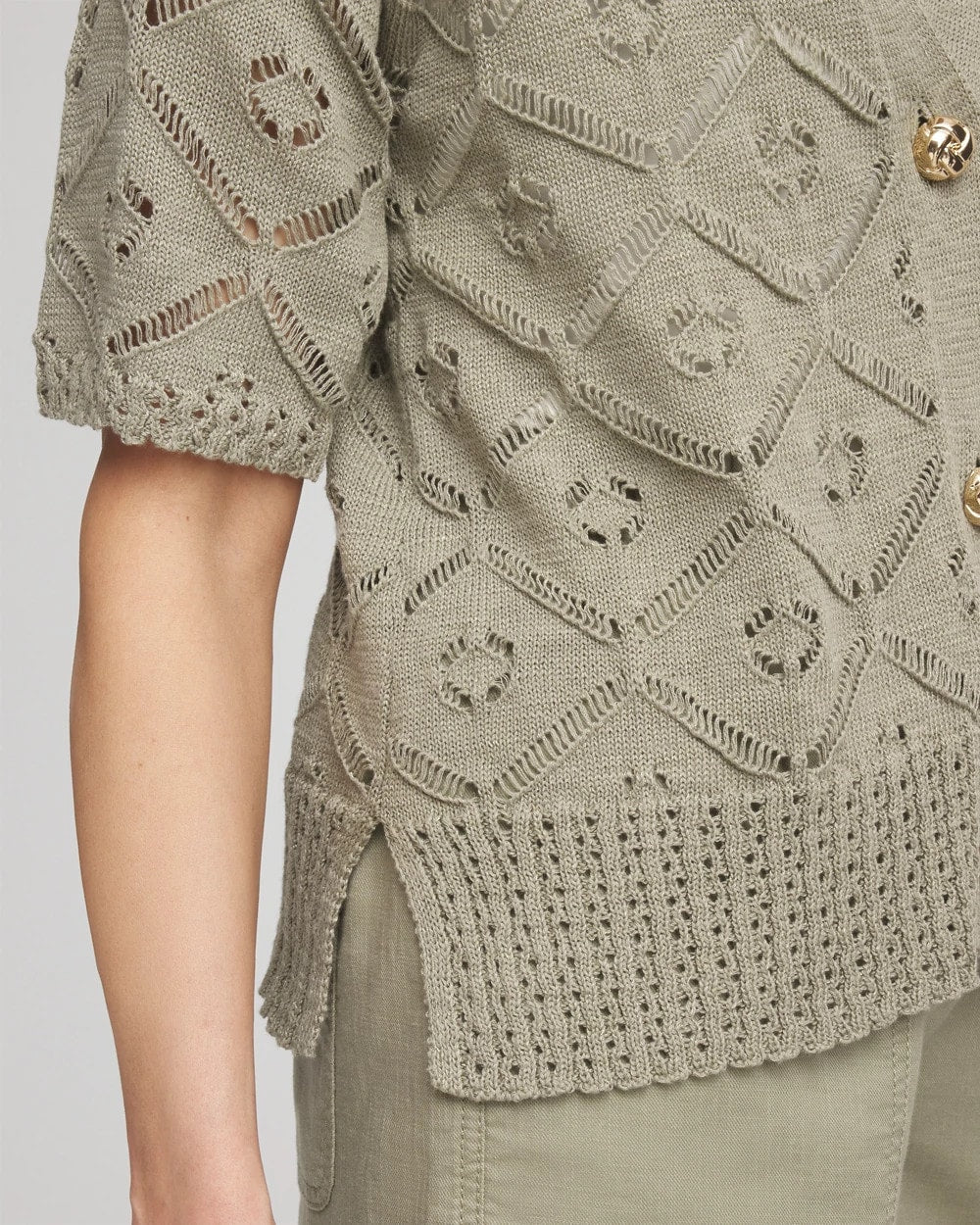 Chico's Clothing Short Button-down Cardigan