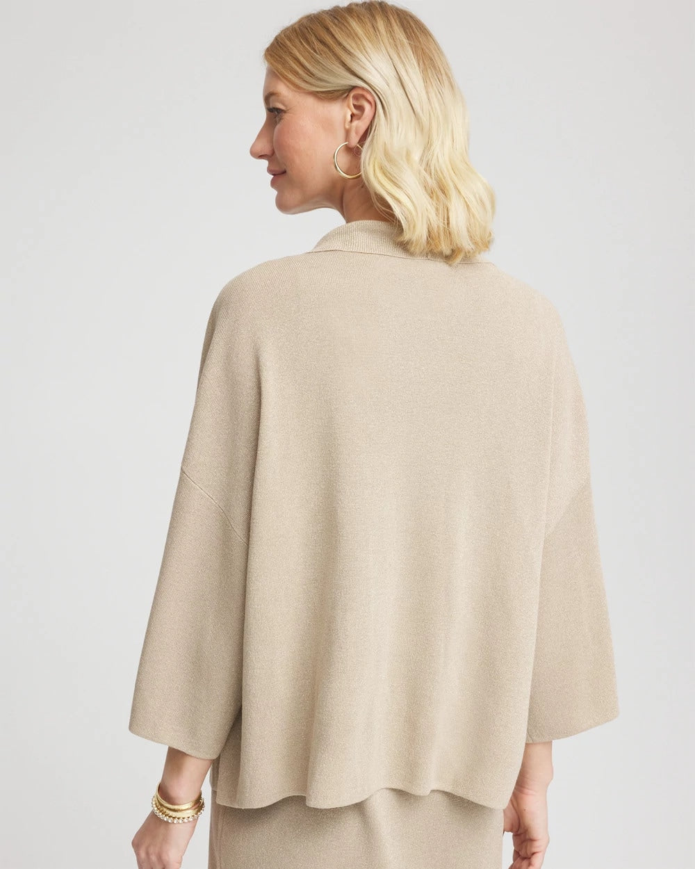 Chico's Clothing Travelers™ Collection Metallic Knit Cardigan