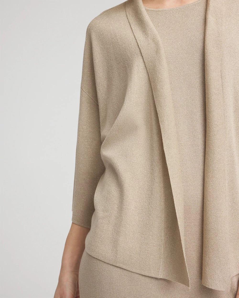 Chico's Clothing Travelers™ Collection Metallic Knit Cardigan