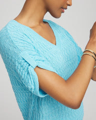 Chico's Clothing Sequin V-Neck Pullover Sweater