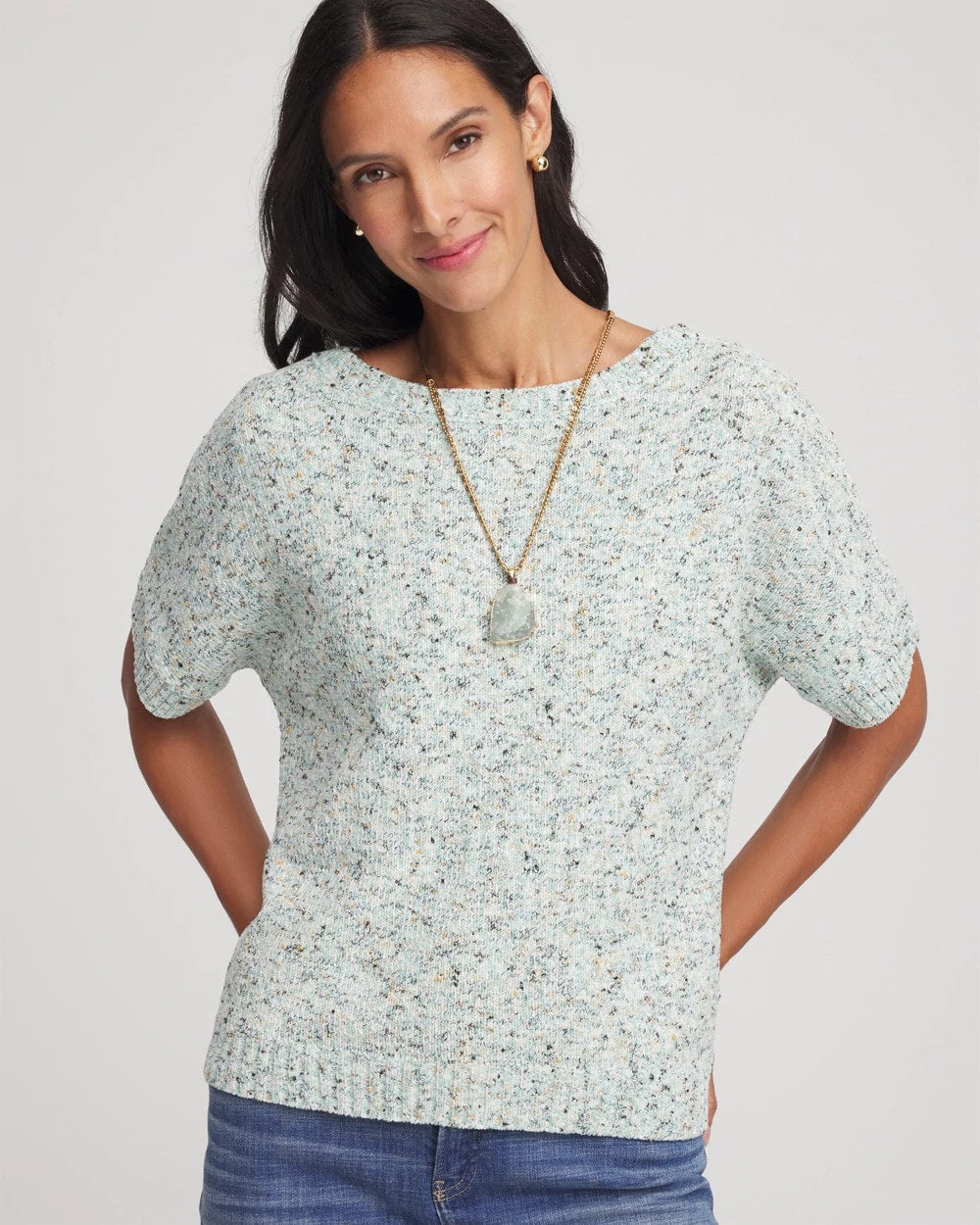 Chico's Clothing Textured Dolman Pullover Sweater