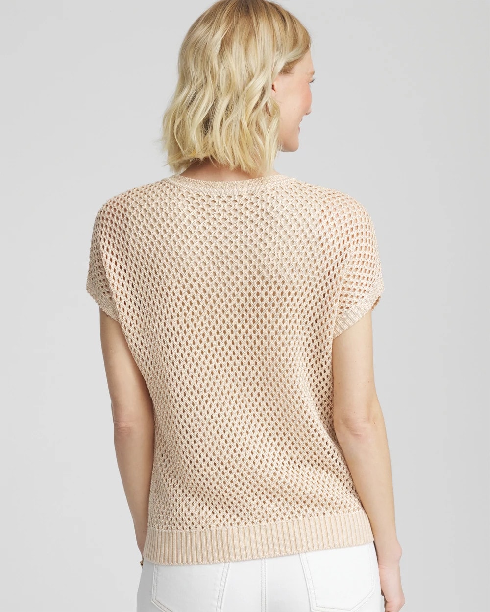 Chico's Clothing Embroidered Pointelle Pull-Over
