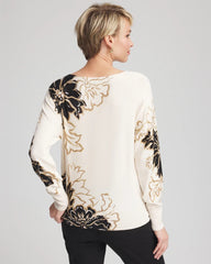 Chico's Clothing Ella Dolman Artisanal Pullover Sweater
