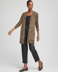 Chico's Clothing Ella Animal-Print Cardigan Sweater