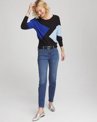 Chico's Clothing Ella Dolman Intarsia Pullover Sweater