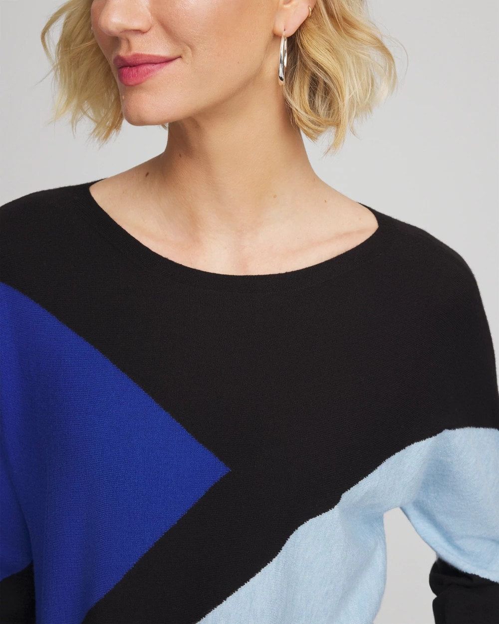 Chico's Clothing Ella Dolman Intarsia Pullover Sweater