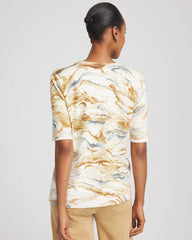 Chico's Clothing Printed Crewneck Sweater