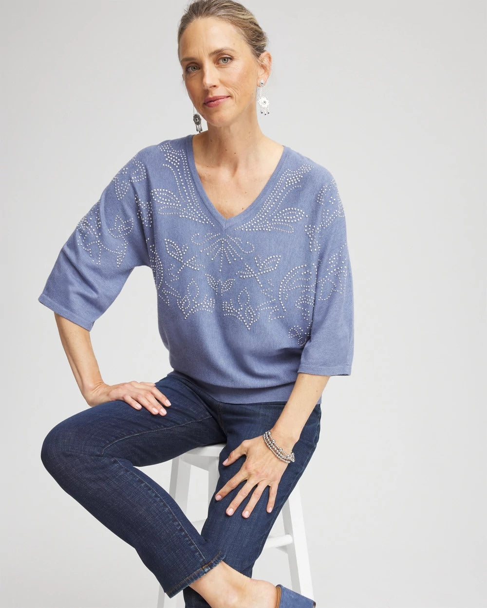 Chico's Clothing Dolman V-Neck Sweater