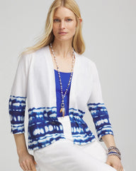 Chico's Clothing Tie-Dye Summer Romance Short Cardigan